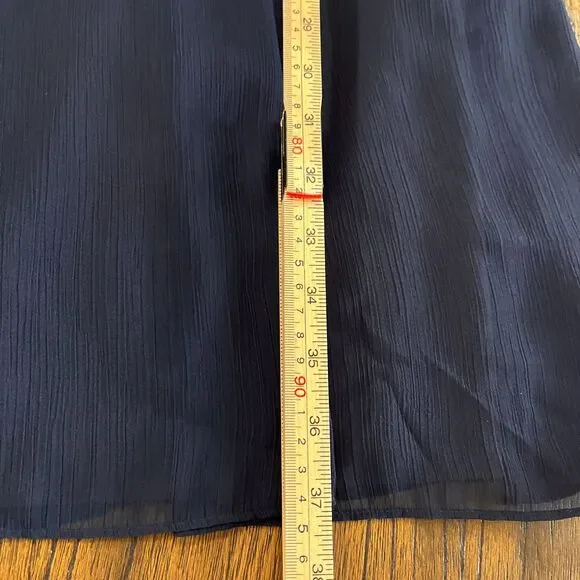 J.Crew Dark Navy Chiffon Dress – Style 56002 – Size 10 - Picture 10 of 14